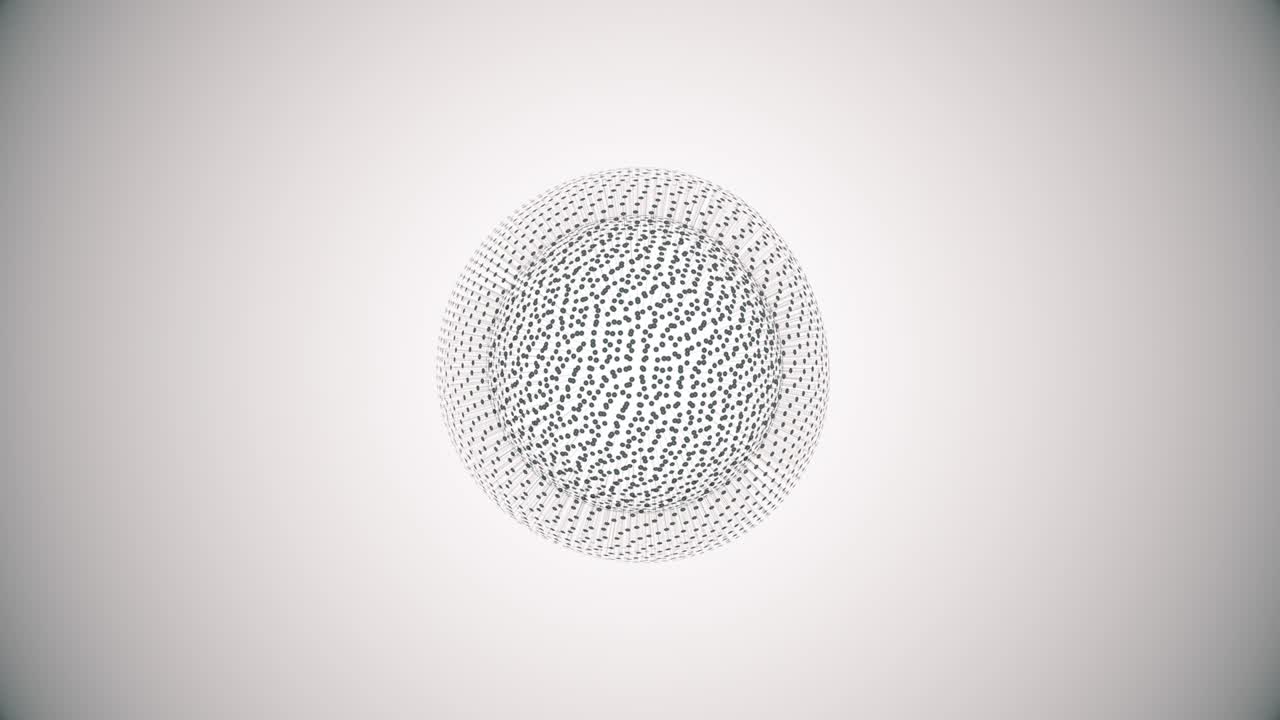 metamorphose of amorphous sphere from dots and lines