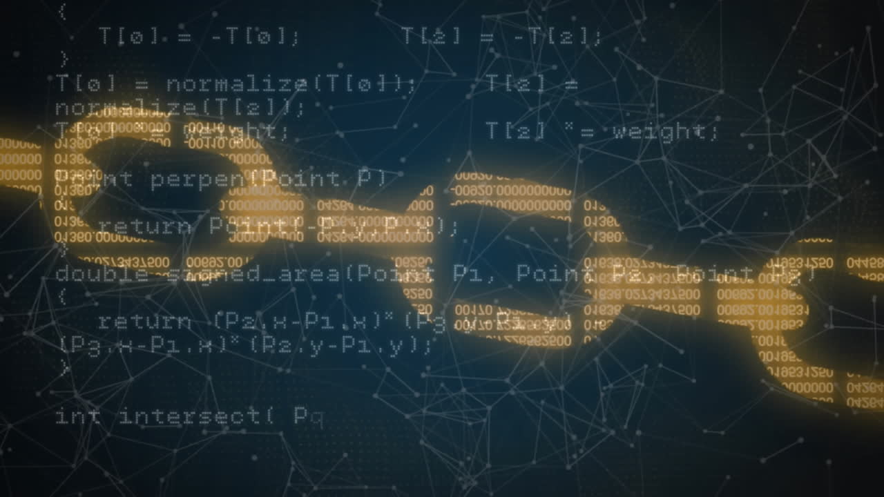 Animation of online security chain and data processing