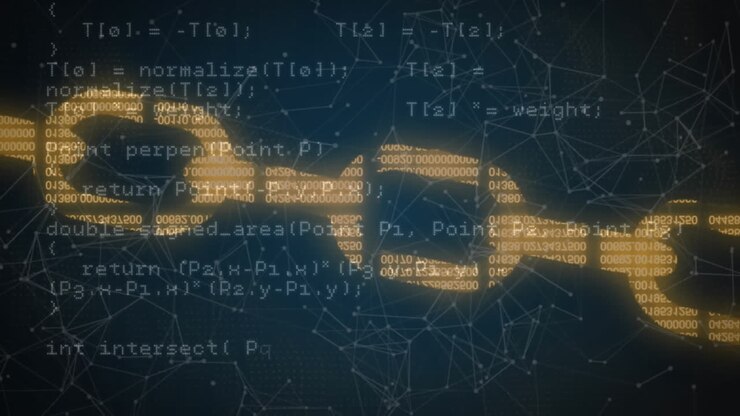 Animation of online security chain and data processing