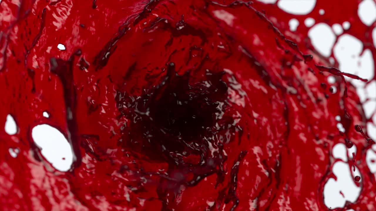 빨간 액체 스플래시 소용돌이