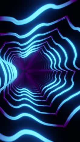 colorful animation loop with glowing lights background 3d