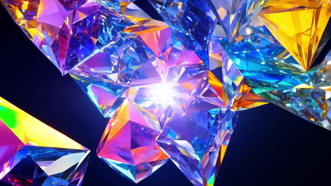 다채로운, 빛나는 결정