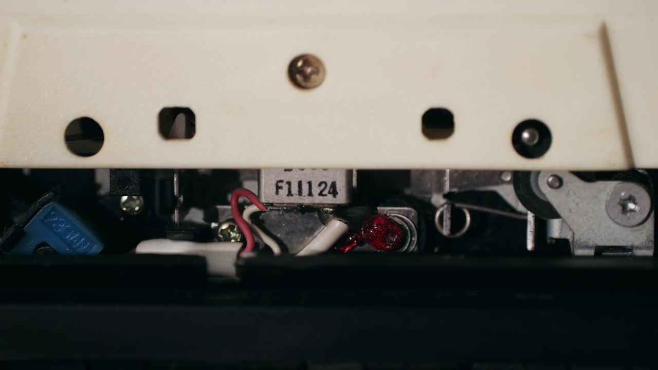 Vintage Cassette Tape Recorder Internal Mechanism