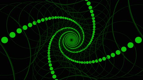 patrón espiral abstracto en verde y negro
