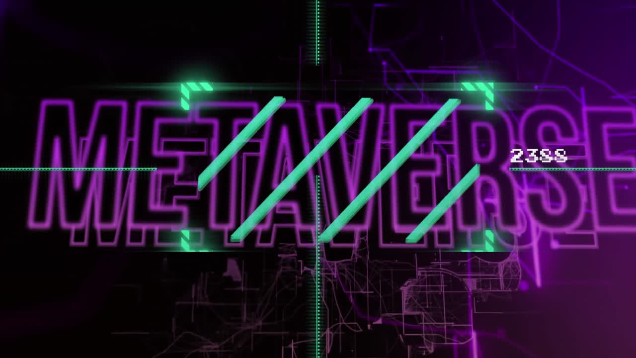 메타버스 텍스트 및 데이터 처리의 애니메이션