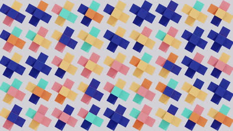 colorful geometric plus sign pattern