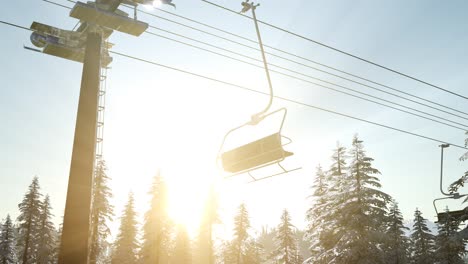 empty ski lift