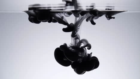 abstract black ink in water