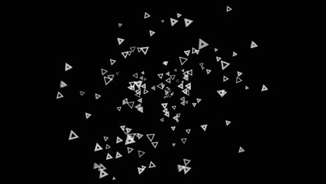 abstract triangles on black background