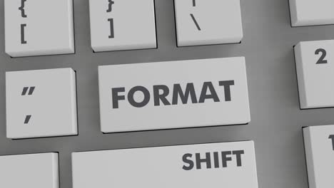 format button pressing on keyboard