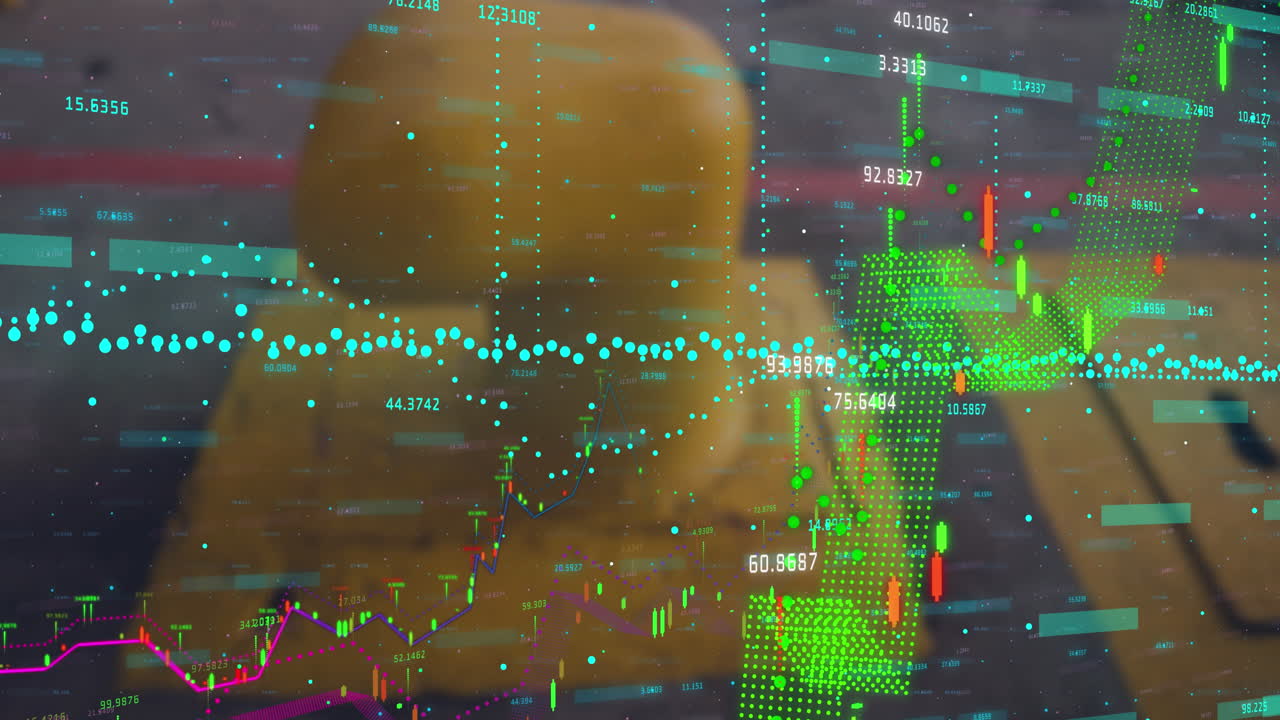 보트 위에서 데이터 처리의 애니메이션