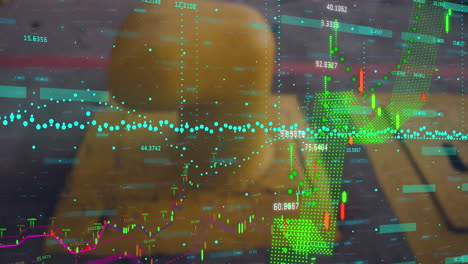 animación del procesamiento de datos sobre el barco.