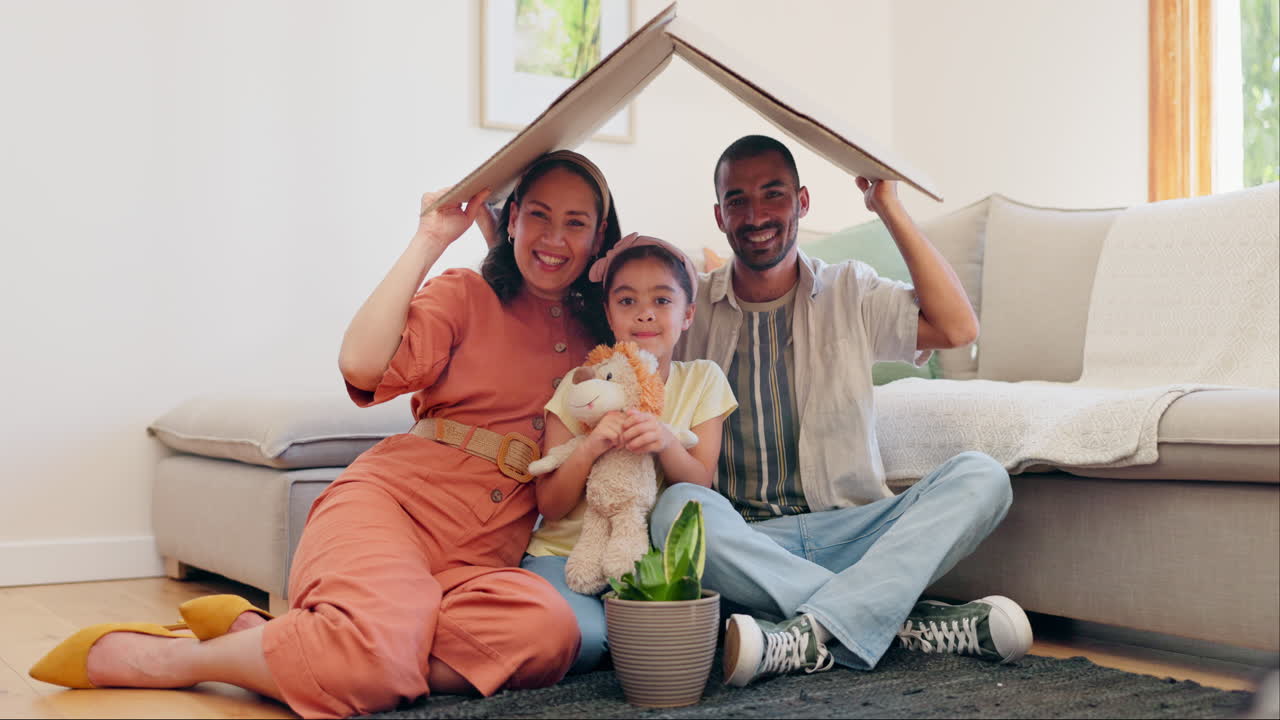 Family, insurance and parents with their daughter