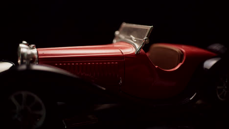 red and black vintage model car