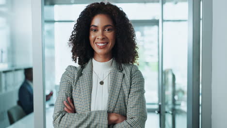 confident businesswoman in office