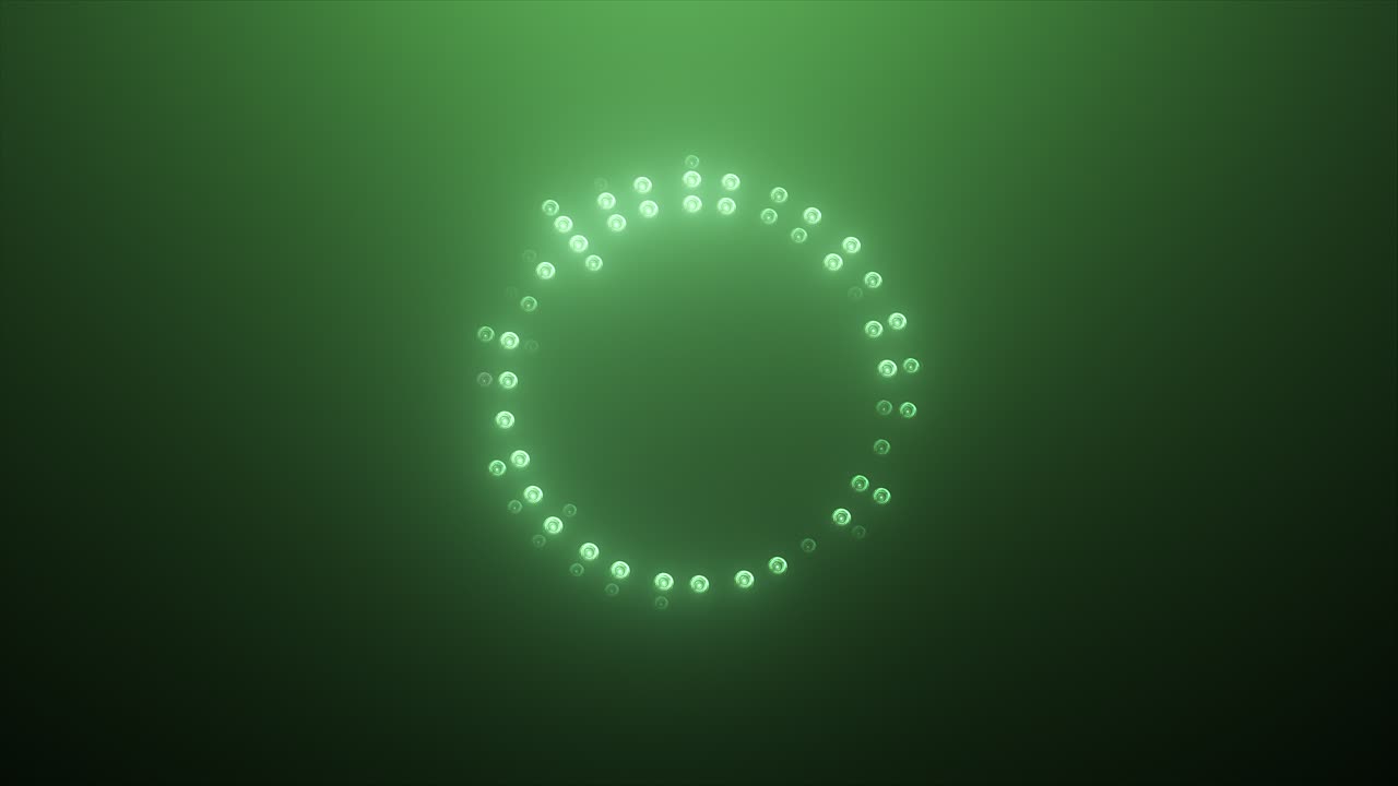Glowing Green Circle Animation