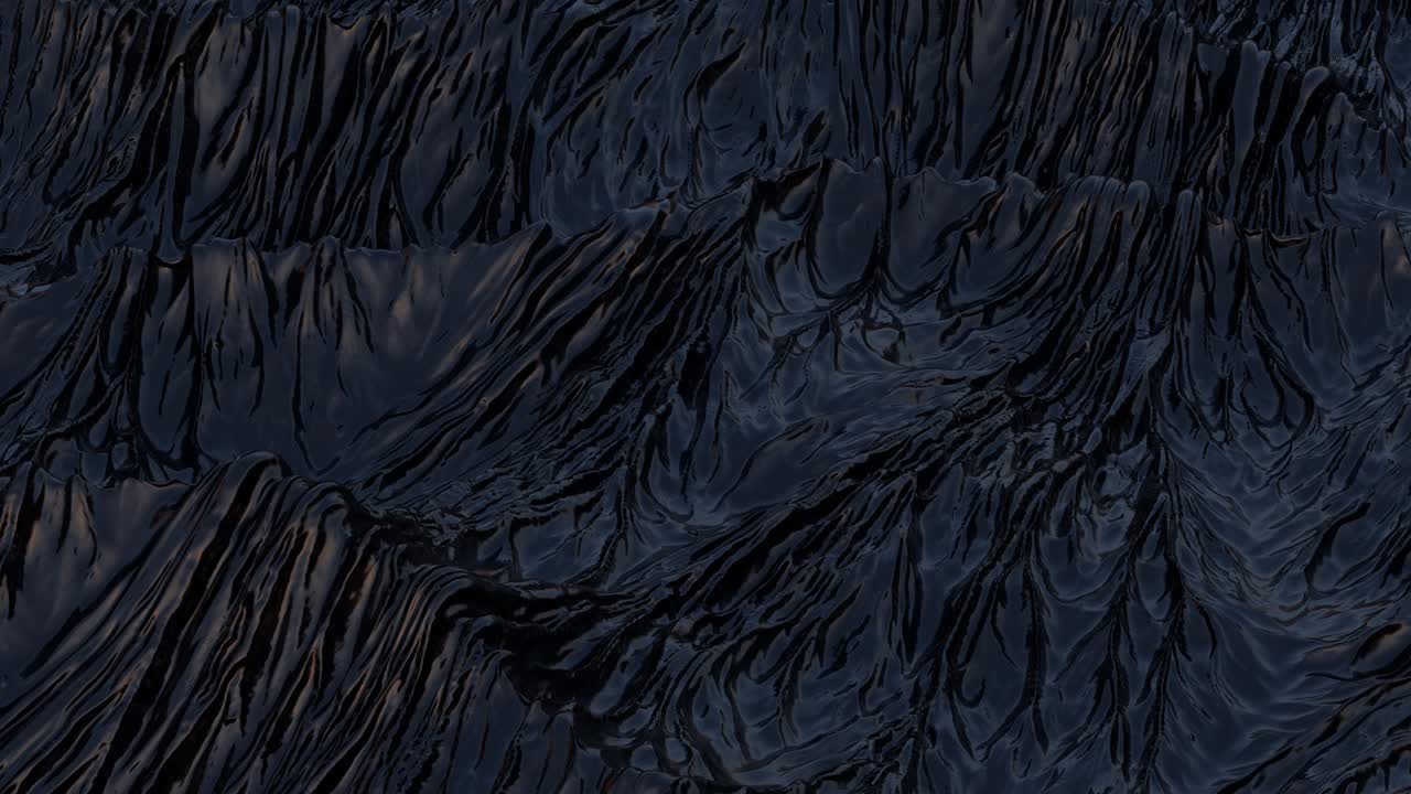 fondo abstracto negro. superficie desplazada detallada. superficie abstracta del planeta. textura de ruido. bucle de animación de renderización 3d. 4k uhd