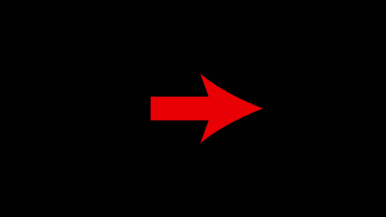 Red Arrow Moving Right on Black Background