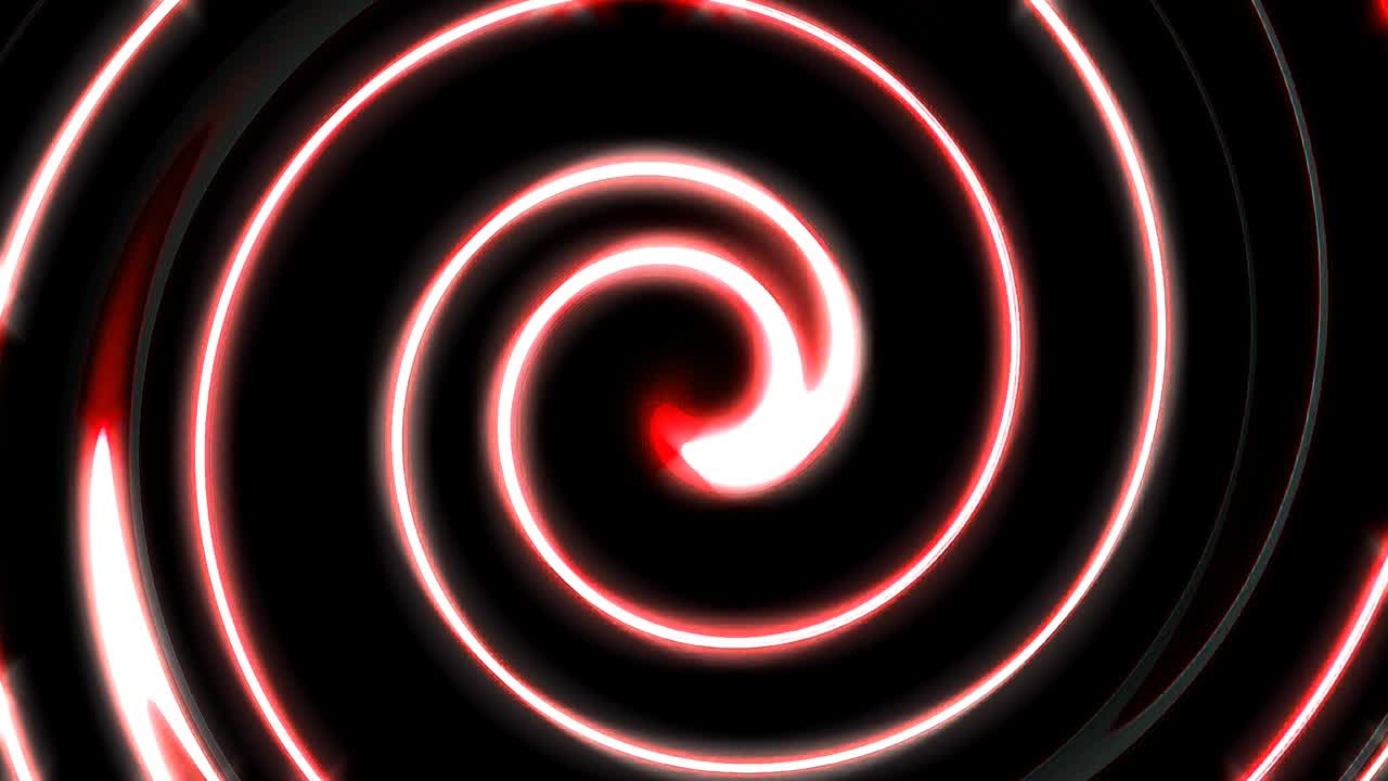 검은색 배경에 반이는 빛의 점들의 다채로운 원형 지점 파동