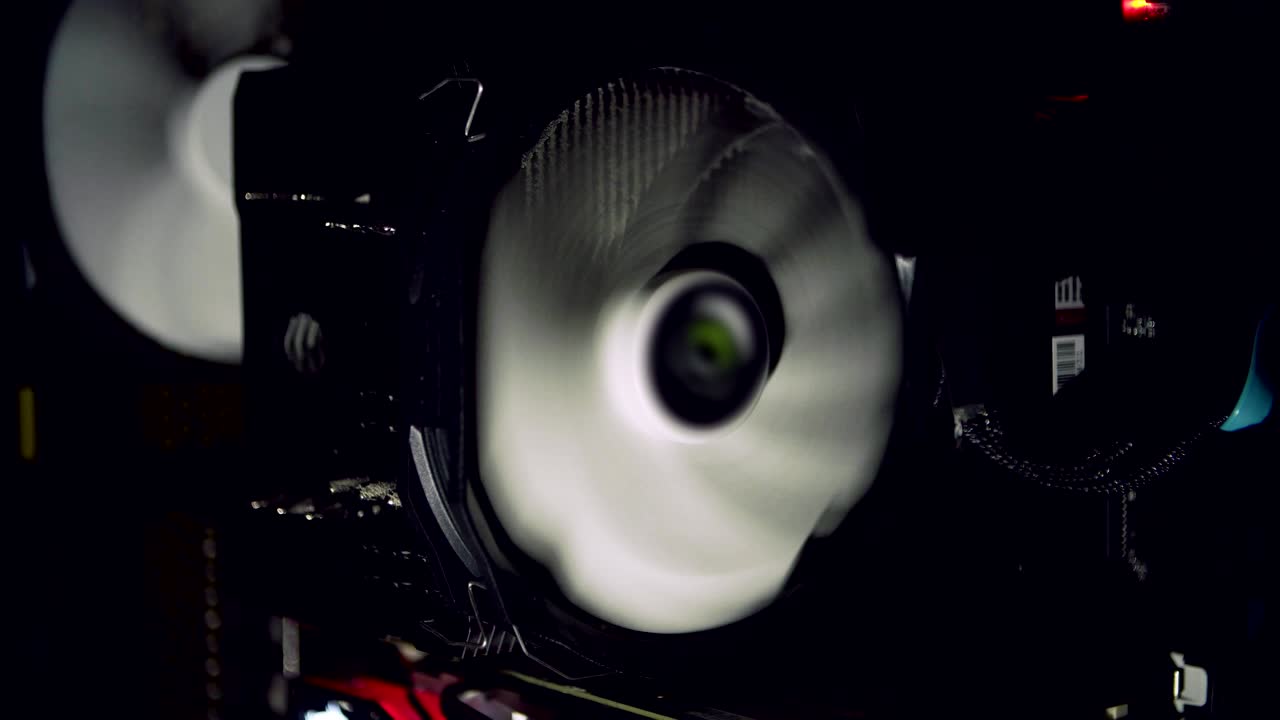 색 컴퓨터 팬 냉각 어두운 먼지 컴퓨터 pc 냉각기 시작