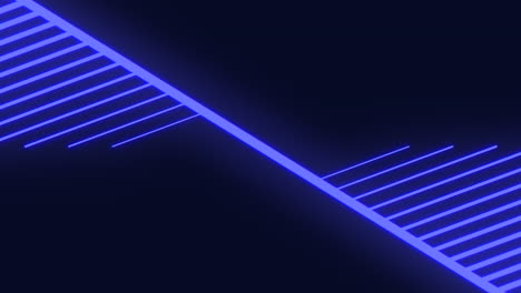 A minimalist image featuring a simple blue line set against a black background, creating a sleek and contemporary visual arrangement