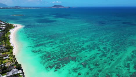 Panorámica-Aérea-De-360-Grados-Sobre-Lanikai,-Oahu,-Hawaii