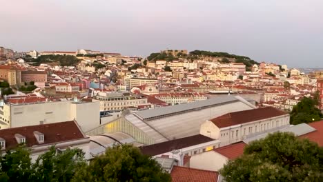 lisbon, views from st george´s castle, castelo de sao jorge, portugal europe