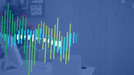 Animation-of-financial-data-processing-against-empty-office