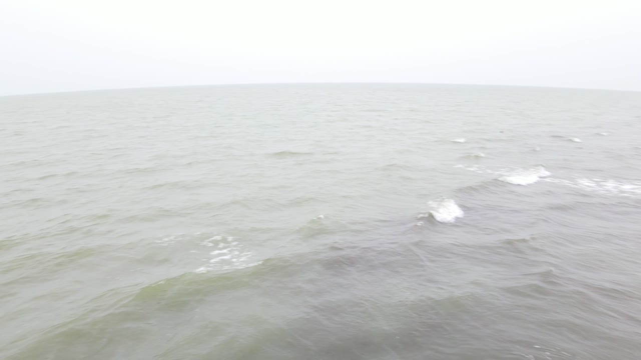Panning Of Kuakata Sea Beach With Rough Waves At The Bay Of Bengal In The Indian Ocean, Bangladesh