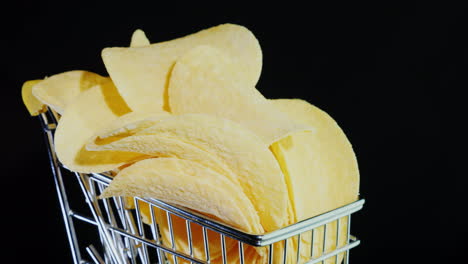 chips in a small shopping trolley