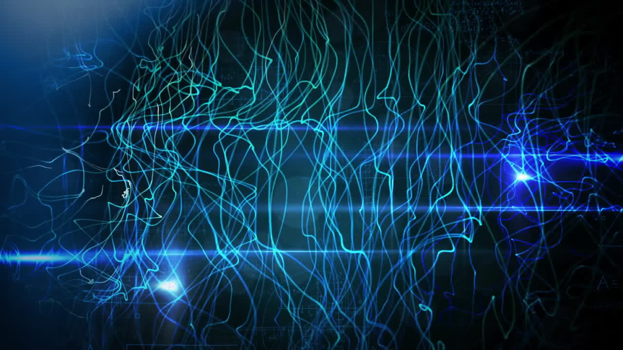 Animation of network of connections over black background