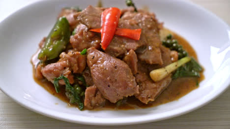 stir-fried black pepper with duck - asian food style