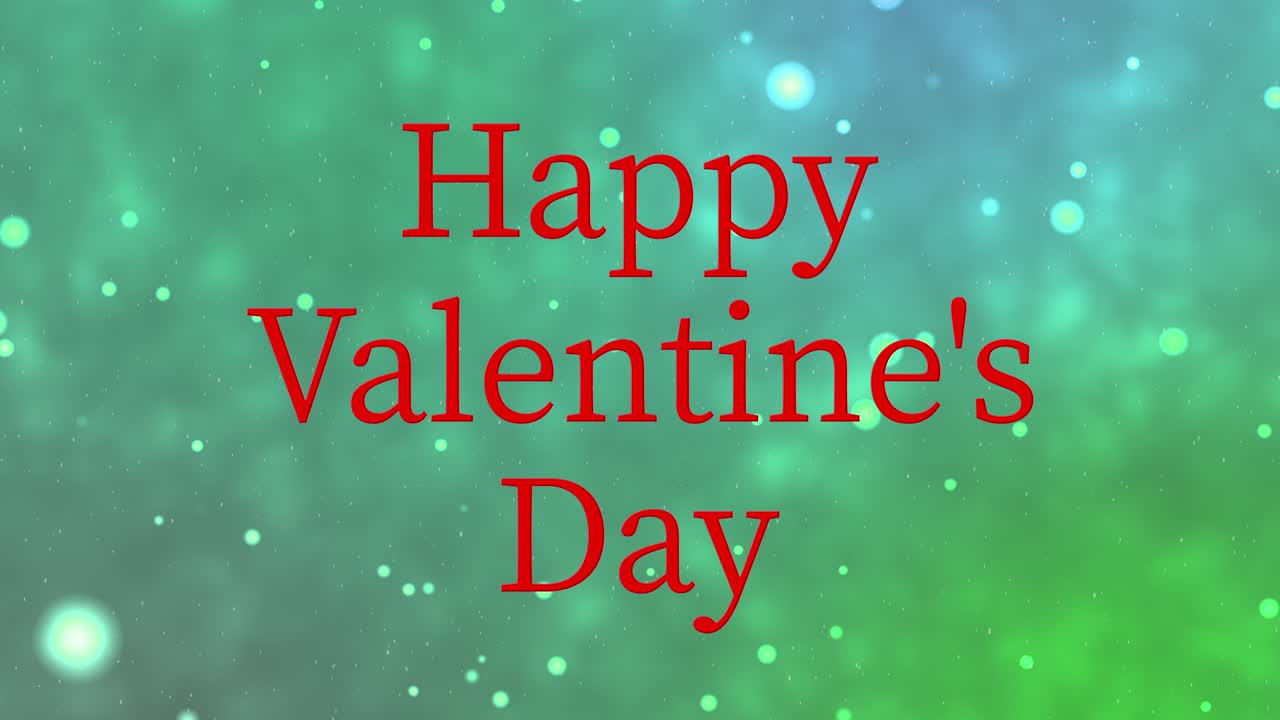 Animazione grafica di testo per messaggio di San Valentino.