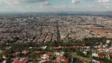 drone shot : guadalajara city at sunrise