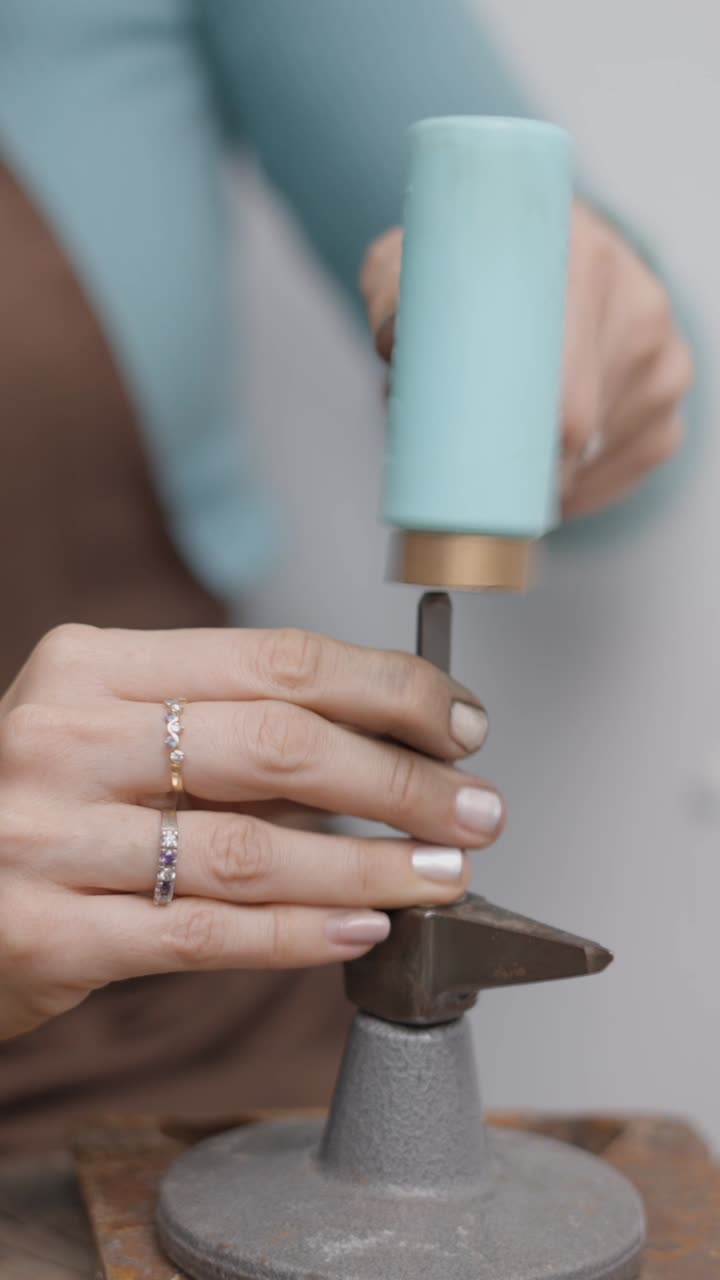 Close-up of Hands Crafting Jewelry
