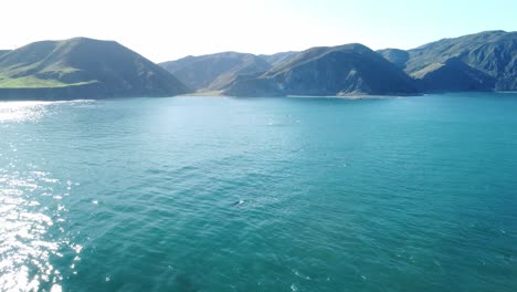 flying towards the wellington south coast, new zealand