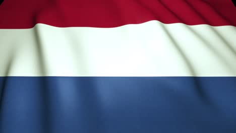 waving realistic flag of netherlands in loop animation