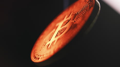 glowing bitcoin coin