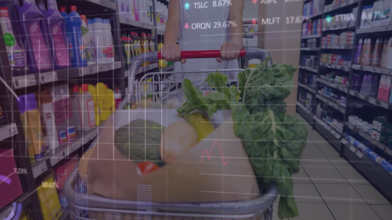 쇼핑 카트를 통해 금융 데이터 처리의 애니메이션