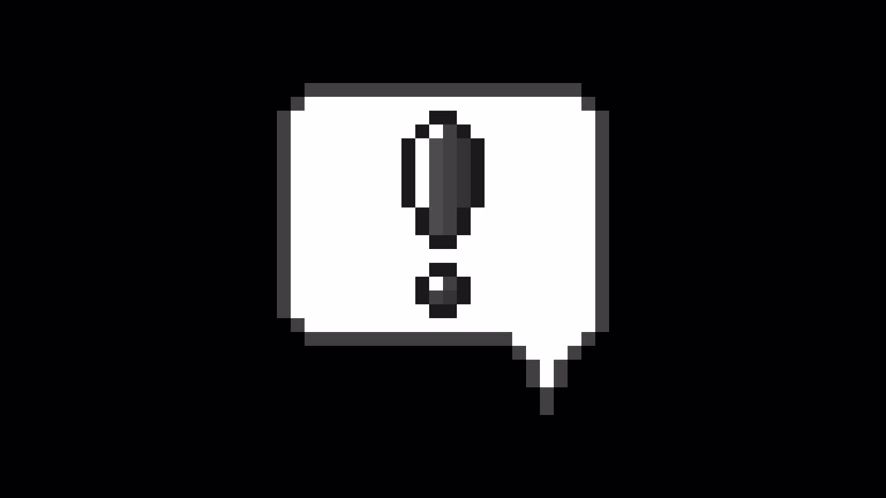 Pixel art animation icon speech bubble exclamation mark (6)
