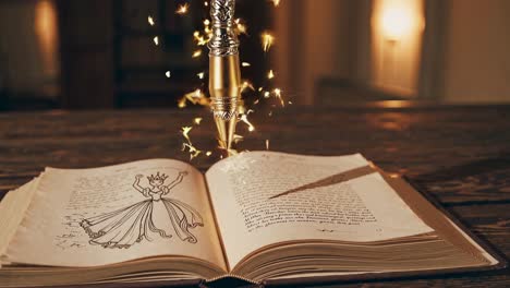 magic pen and open book