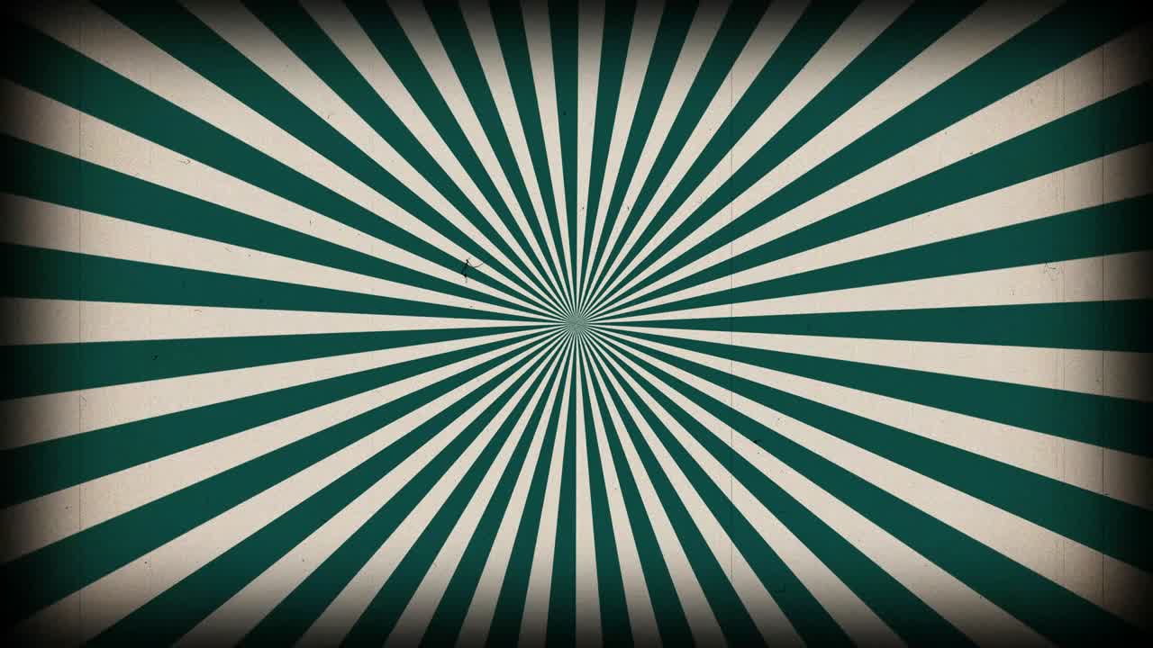 버스트 (sunburst) - 옛날 영화 스트립 효과와 함께 빛나는 해가 뜨는 애니메이션.