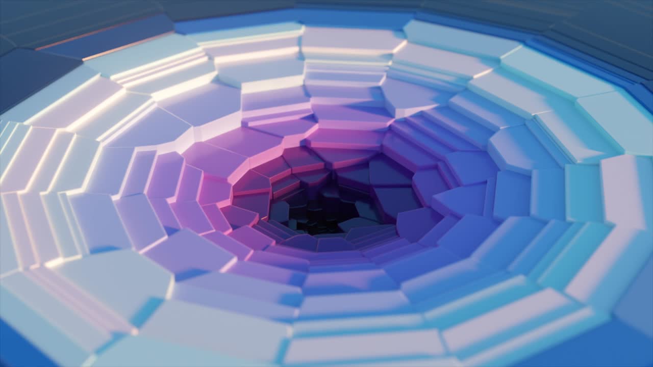 flujo interminable de piezas de superficie dura. movimientos de ondas cíclicas. animación 3d de un bucle sin costuras