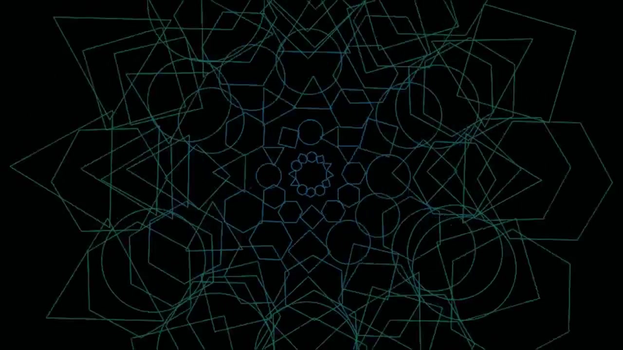 Motivo geometrico astratto che ruota con movimento circolare.