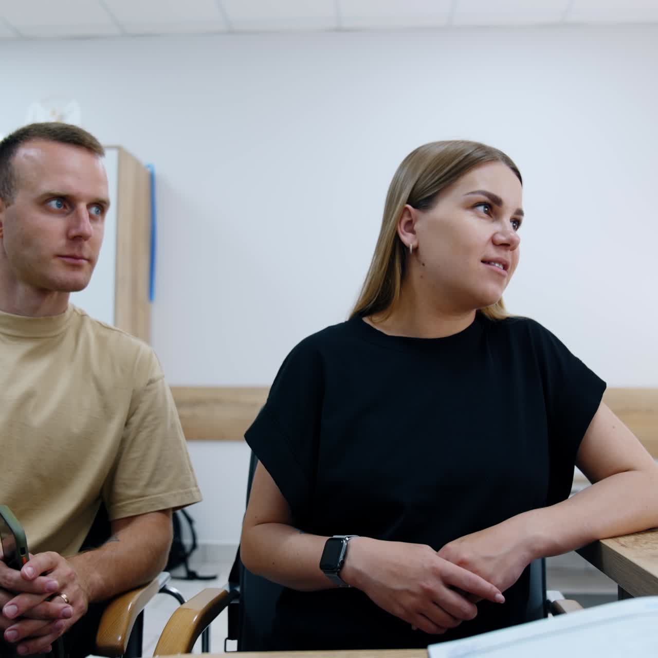 Healthcare couple examining. Doctor consultation on modern hospital