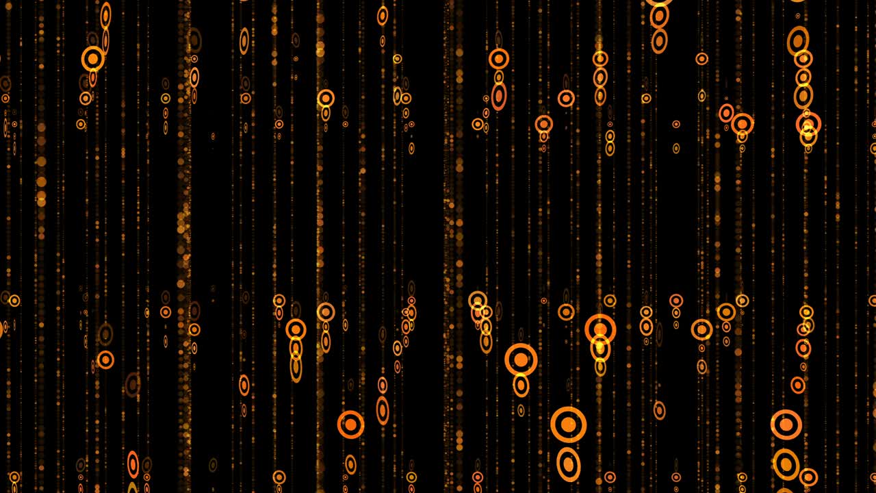 Orange matrix flow on dark background