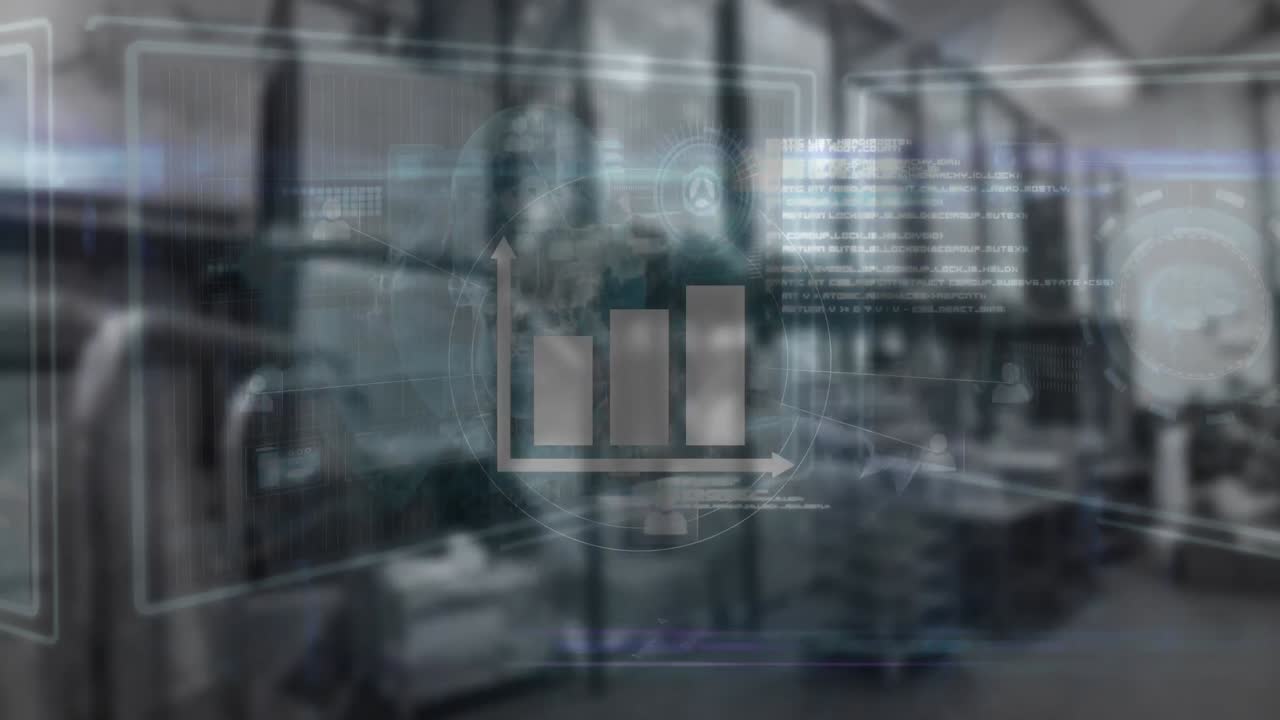 Animation of data processing over warehouse
