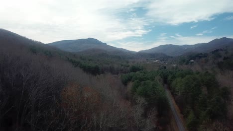 Aerial-of-Grandfather-Mountain-in-Background