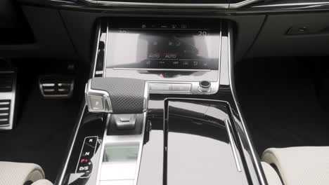 close-up of a luxury car interior - audi q7 or similar model