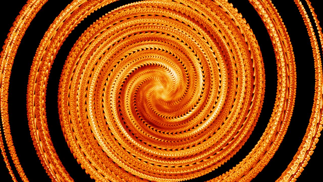 Abstract art ball effect tail of fire dragon spiral to middle frame